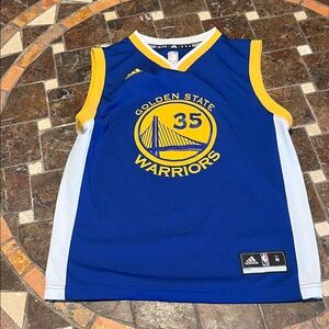 Adidas Kids Golden State Warriors Blue and Yellow Jersey